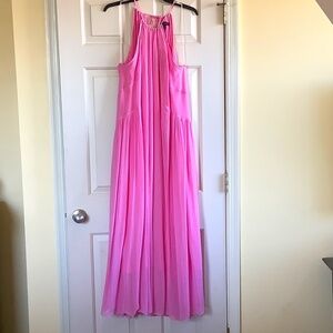Rag & Bone Silk Blend Melody Maxi Dress Pink Size Large